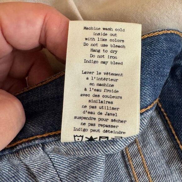 Rag & Bone Skirt Women's 31 Blue Denim Santa Cruz Capitol Mini Snap Front - Picture 3 of 9